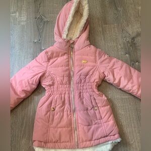 NWOT Girls Pink DKNY Reversible Puffer